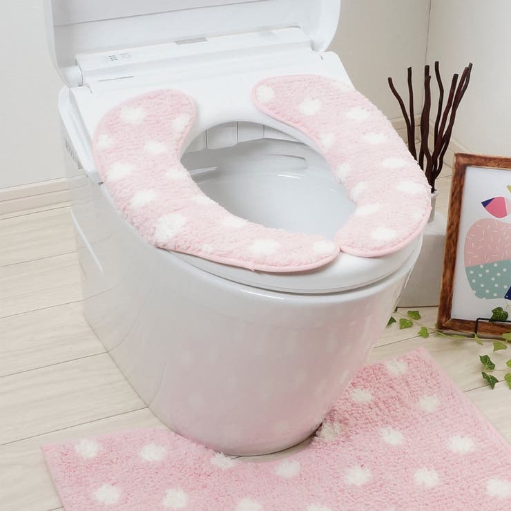 便座カバー ふんわリッチ便座マット ドット | livingut | 詳細画像3 
