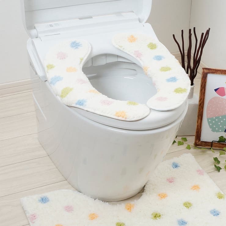 便座カバー ふんわリッチ便座マット ドット | livingut | 詳細画像8 