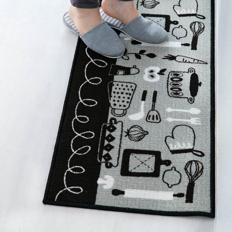キッチンマット ナチュラル キッチンツールプリントキッチンマット | livingut | 詳細画像6 