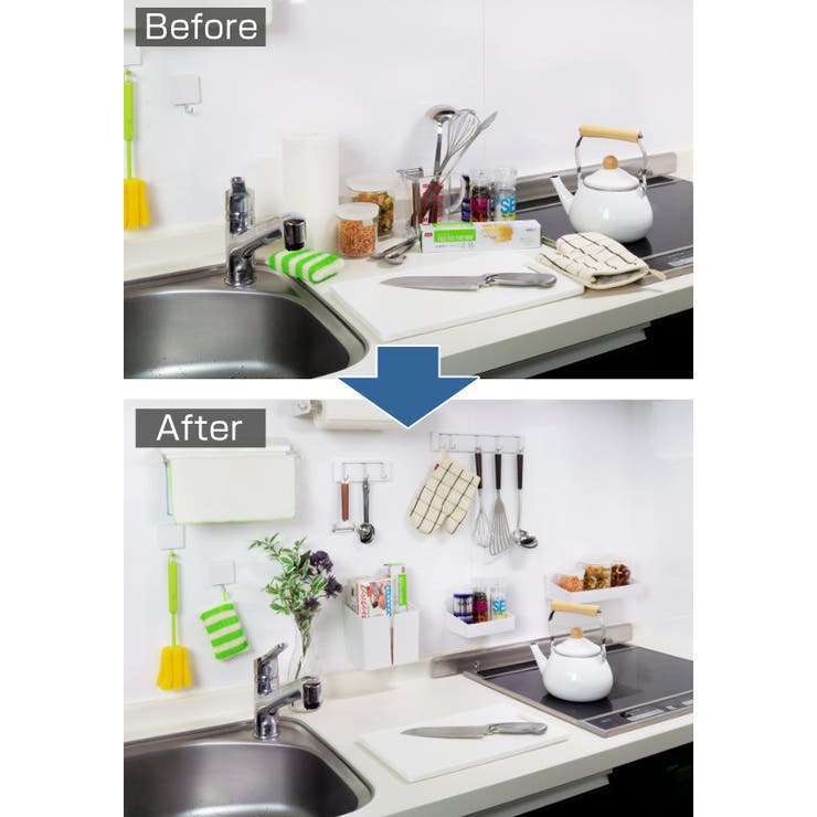 キッチンツールフック 3連 壁付け | livingut | 詳細画像3 