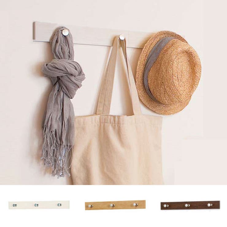 壁掛け フック ライン3連フック | livingut | 詳細画像1 