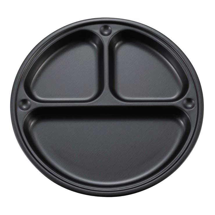 仕切り付プレート 直径23×高さ2cm メタリックブラック | livingut | 詳細画像2 