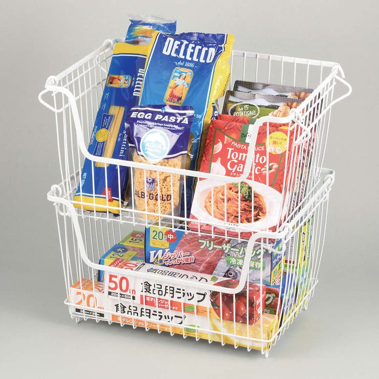 キッチンバスケット スキット ワイヤー積み重ねバスケット | livingut | 詳細画像2 