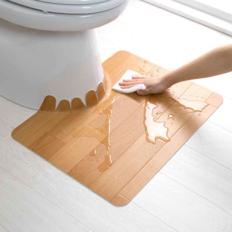 トイレマット 吸着 拭けるトイレマットウッド | livingut | 詳細画像5 