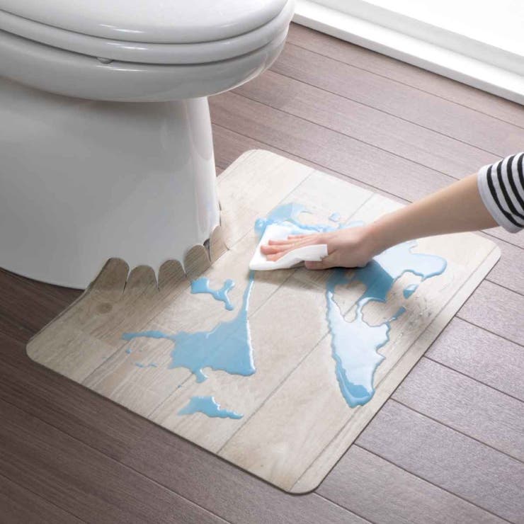 トイレマット 吸着 拭けるトイレマットウッド | livingut | 詳細画像6 