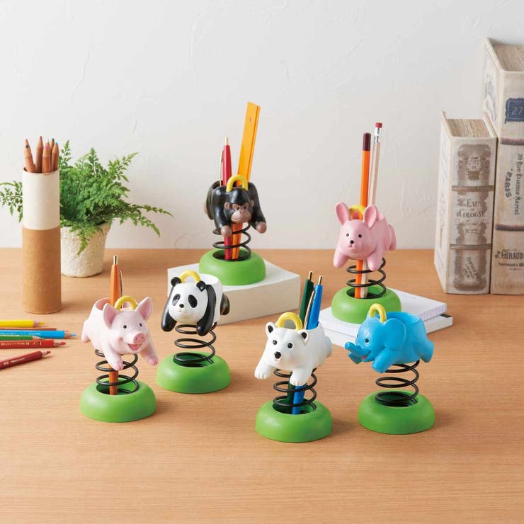 ペンスタンド スプリングアニマル ペン立て | livingut | 詳細画像1 