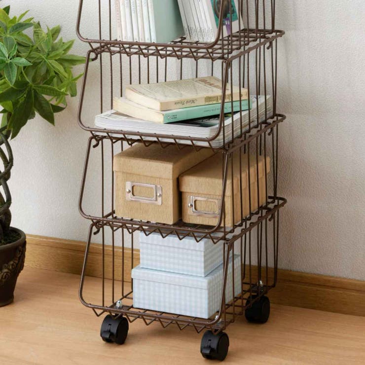 キッチンワゴン キッチンスタッキングバスケット 4段 | livingut | 詳細画像11 