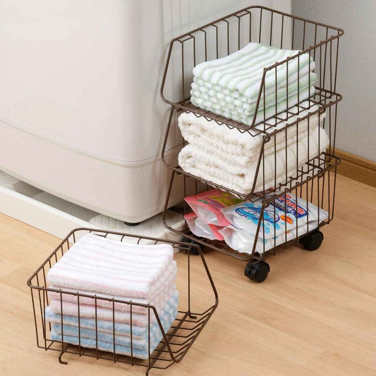 キッチンワゴン キッチンスタッキングバスケット 4段 | livingut | 詳細画像12 