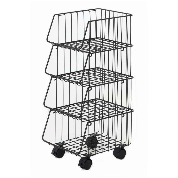 キッチンワゴン キッチンスタッキングバスケット 4段 | livingut | 詳細画像19 