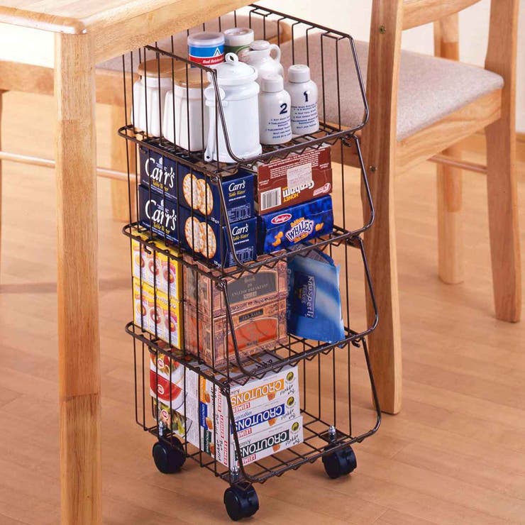 キッチンワゴン キッチンスタッキングバスケット 4段 | livingut | 詳細画像10 