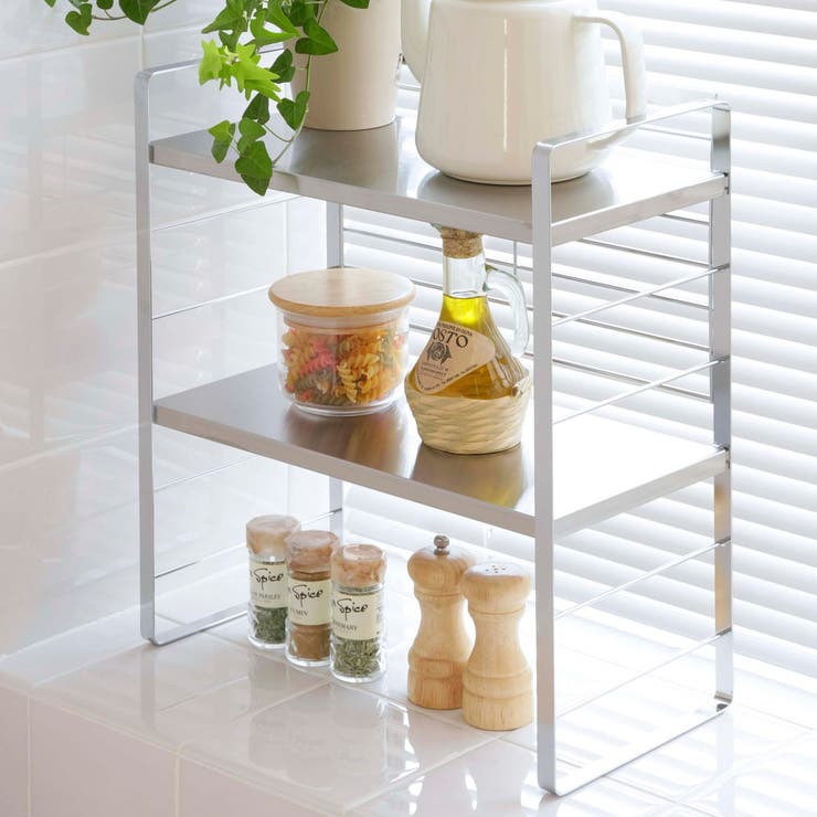 キッチンラック ステンレス棚の出窓シェルフ 幅38cm[品番