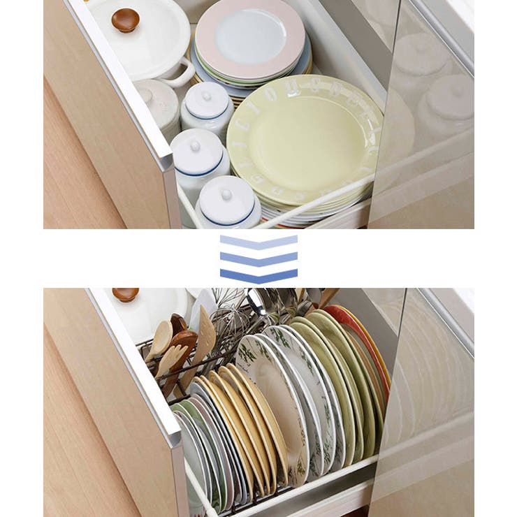 ディッシュスタンド 伸縮お皿収納ラック 伸縮[品番：KRFH0004695