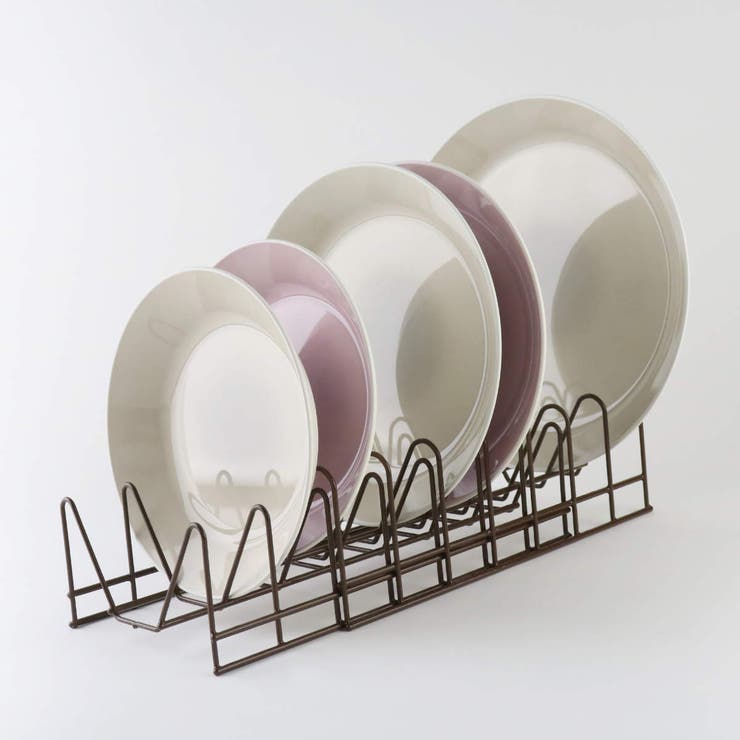 ディッシュスタンド 伸縮お皿収納ラック 伸縮[品番：KRFH0004695