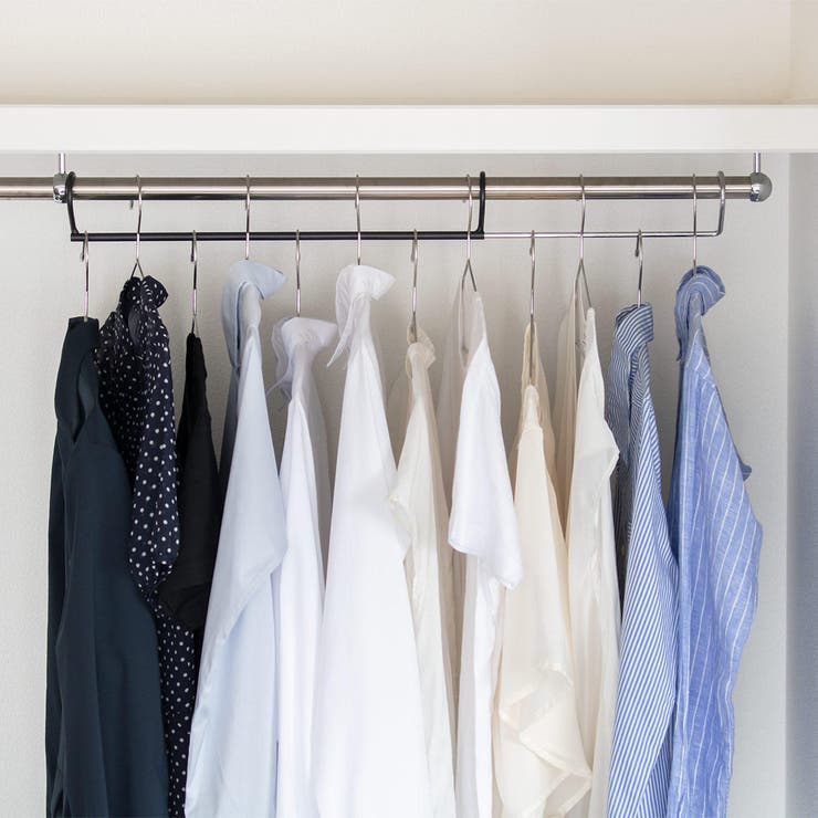 ダブル収納ハンガー 伸縮タイプ 1台入り[品番：KRFH0024058]｜livingut