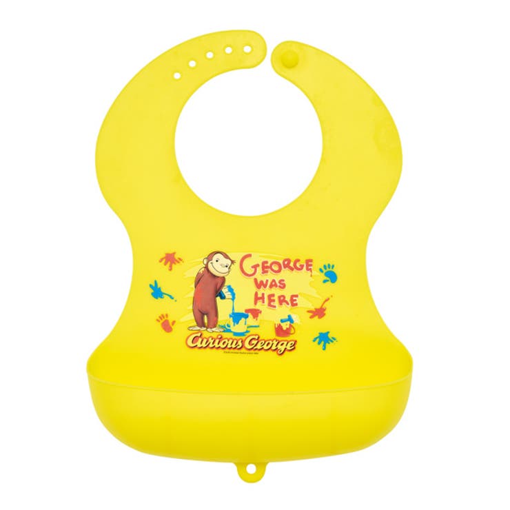 ベビーエプロン おさるのジョージ シリコン | livingut | 詳細画像1 