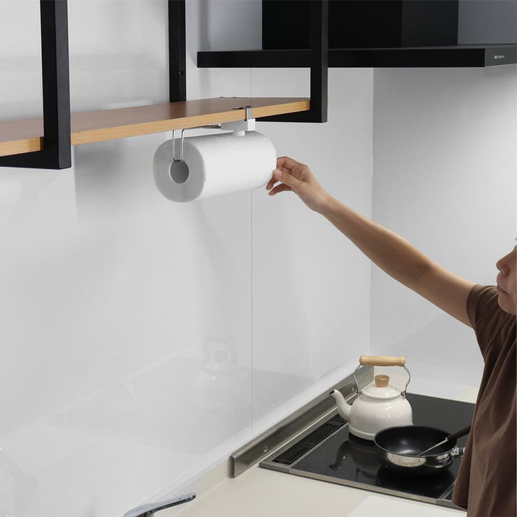 キッチンペーパーホルダー 吊戸下はさみ用ペーパーホルダー 吊戸棚収納 | livingut | 詳細画像4 