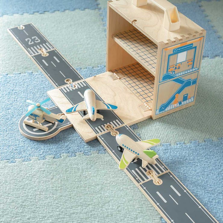 おもちゃ ウッドボックス 飛行機[品番：KRFH0024660]｜livingut