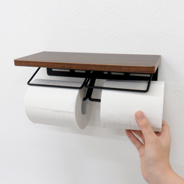 トイレットペーパーホルダー 2連 ウッド&スチール | livingut | 詳細画像15 