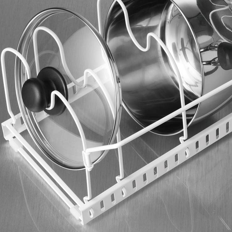 フライパンラック 伸縮 ストッパー付き | livingut | 詳細画像3 