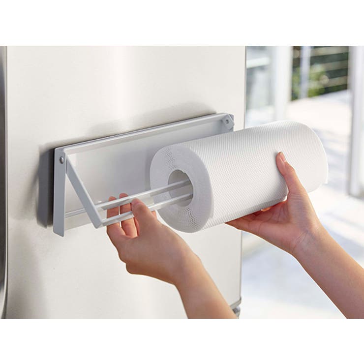 山崎実業 tower 片手でカットマグネットキッチンペーパーホルダー | livingut | 詳細画像8 