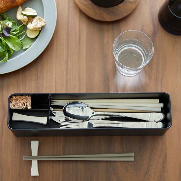 tower 蓋付きカトラリーケース ロング[品番：KRFH0025812]｜livingut