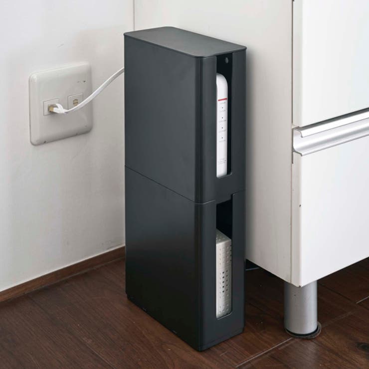 山崎実業 smart 重ねられるスリム蓋付きルーター収納ケース | livingut | 詳細画像9 