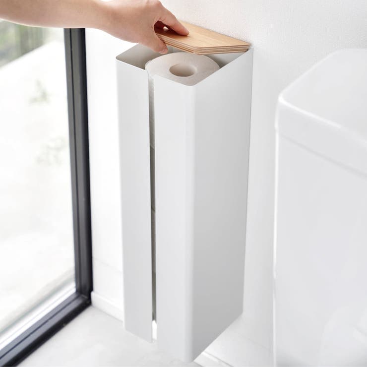 山崎実業 tower 石こうボード壁対応隠せるトイレットペーパーホルダー | livingut | 詳細画像18 