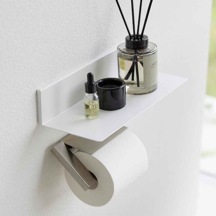 山崎実業 tower 石こうボード壁対応浮かせるトイレ棚[品番