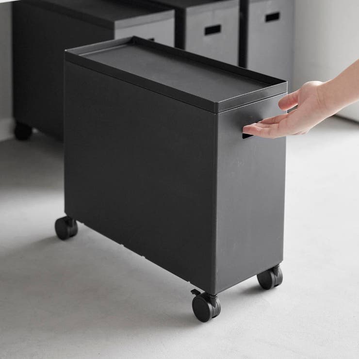 山崎実業 tower 蓋付き収納ボックスワゴン[品番:KRFH0046974 山崎実業 tower 蓋付き収納ボックスワゴン[品番:KRFH0046974