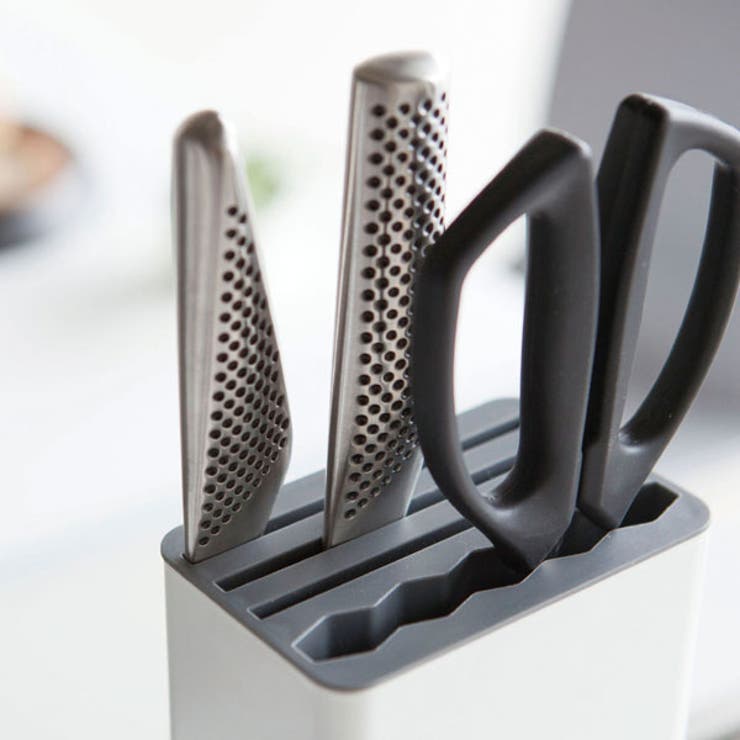 包丁スタンド キッチンナイフ＆ハサミスタンド ホワイト | livingut | 詳細画像4 