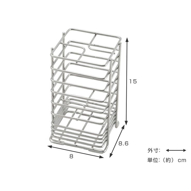 キッチンツールスタンド ぴったり置けるしかくいツールスタンド 仕切り付き | livingut | 詳細画像2 