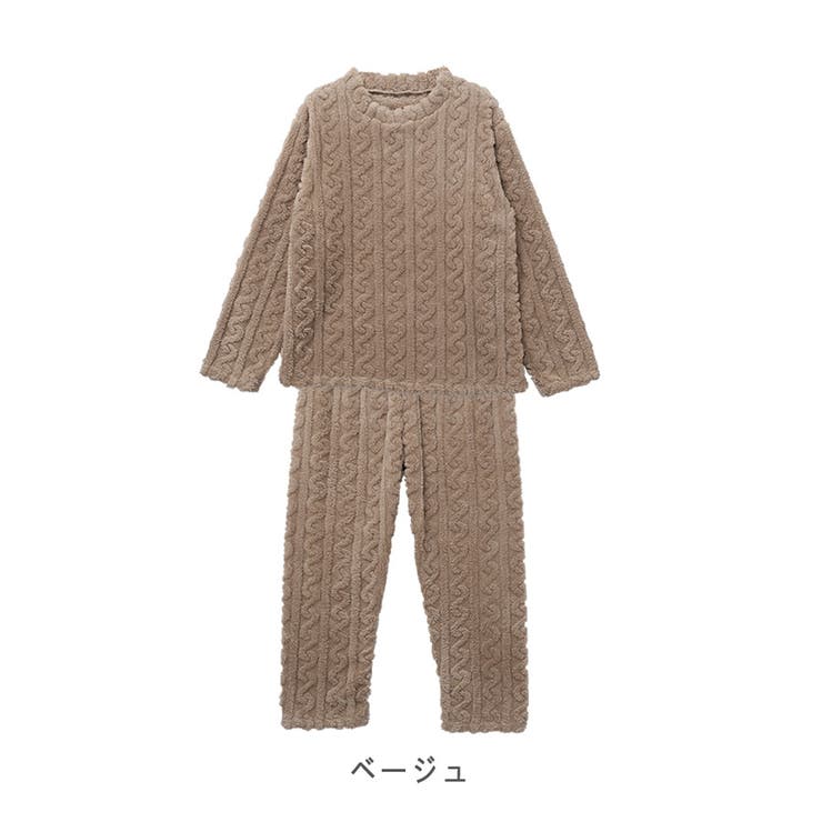 2024AW新作】もこもこセットアップ(ケーブル柄)[品番