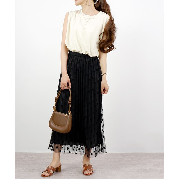 【春アイテム】チュール２WAYドット柄スカート | CLOTHY | 詳細画像16 