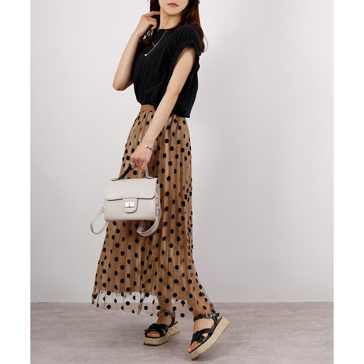 【春アイテム】チュール２WAYドット柄スカート | CLOTHY | 詳細画像23 