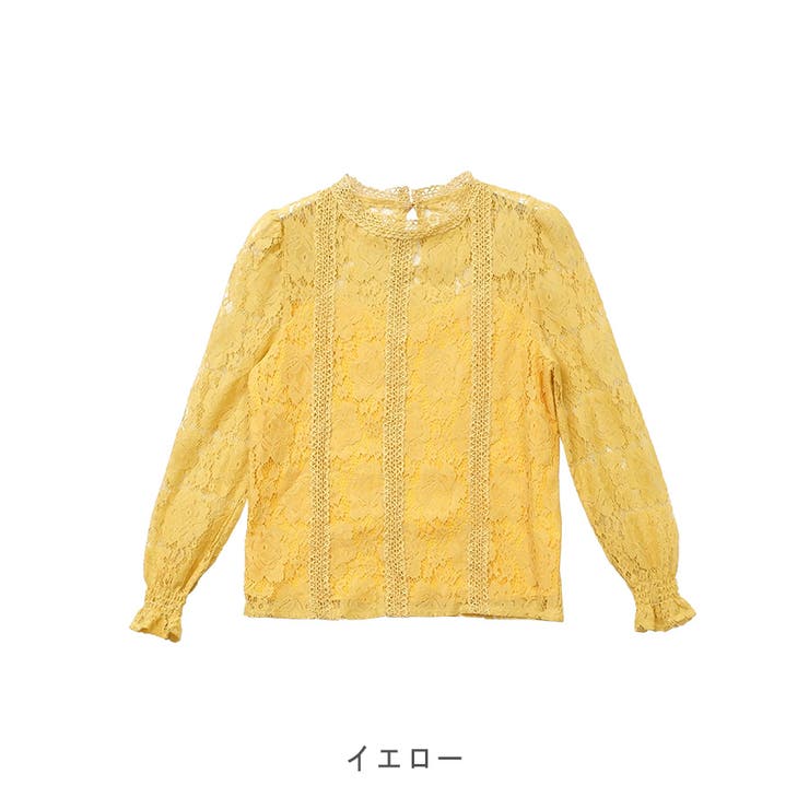 【春アイテム】9分袖レースシアーブラウス | CLOTHY | 詳細画像3 