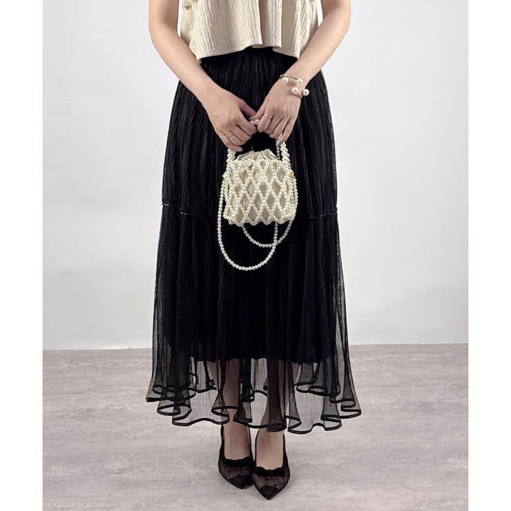 ブラック | 【2025SS新作】チュールスカート | CLOTHY