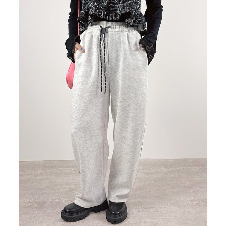 【あったか裏ボアシリーズ】裏ボアサイドラインスウェットバレルパンツ | CLOTHY | 詳細画像19 