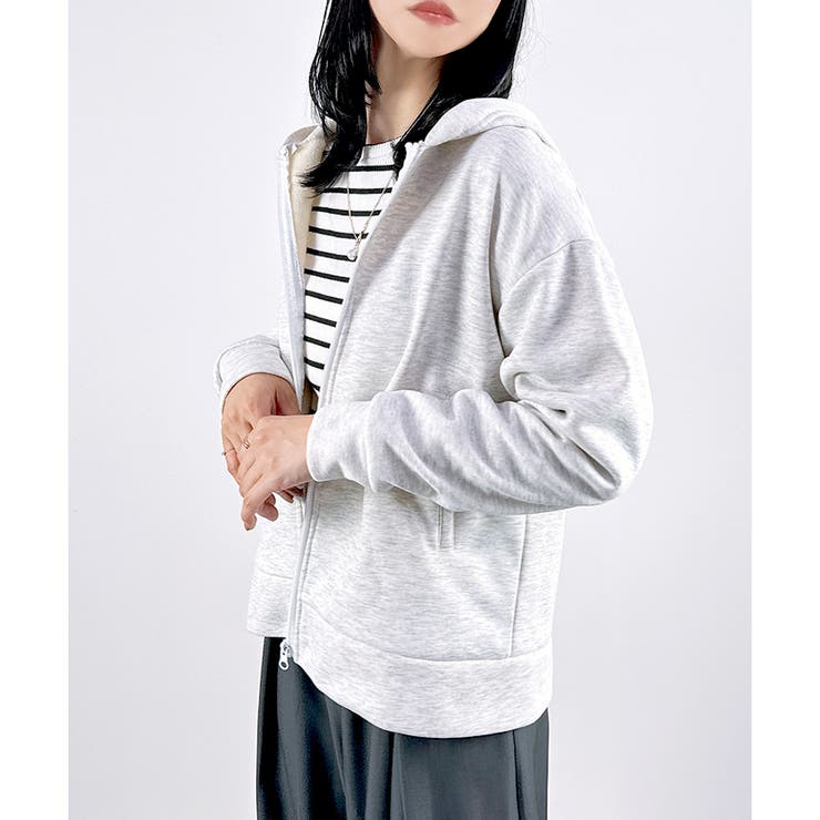 【あったか裏ボアシリーズ】裏ボアフルジップパーカー | CLOTHY | 詳細画像16 