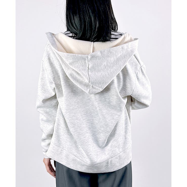 【あったか裏ボアシリーズ】裏ボアフルジップパーカー | CLOTHY | 詳細画像17 