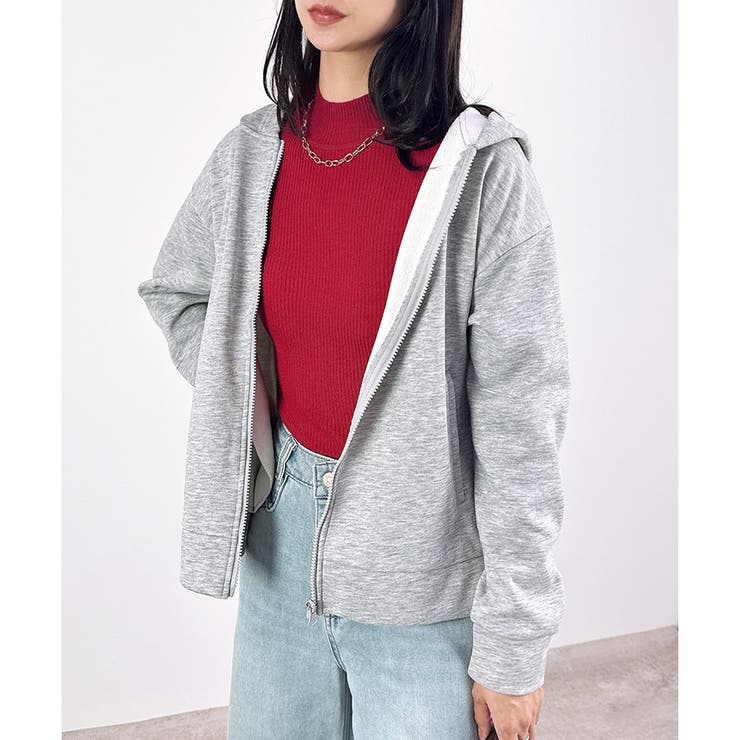 【あったか裏ボアシリーズ】裏ボアフルジップパーカー | CLOTHY | 詳細画像3 