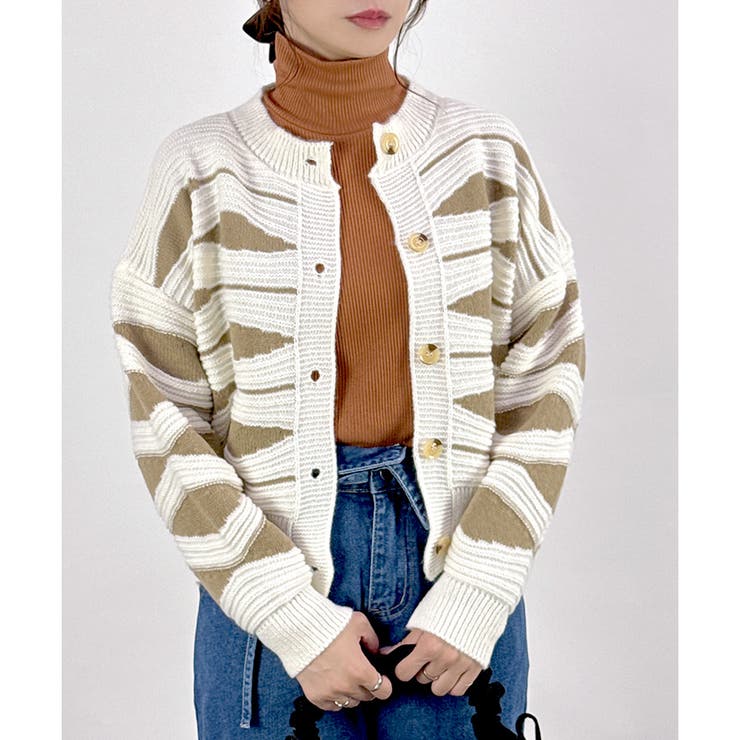 【2025AW新作】柄ニットカーデ | CLOTHY | 詳細画像7 