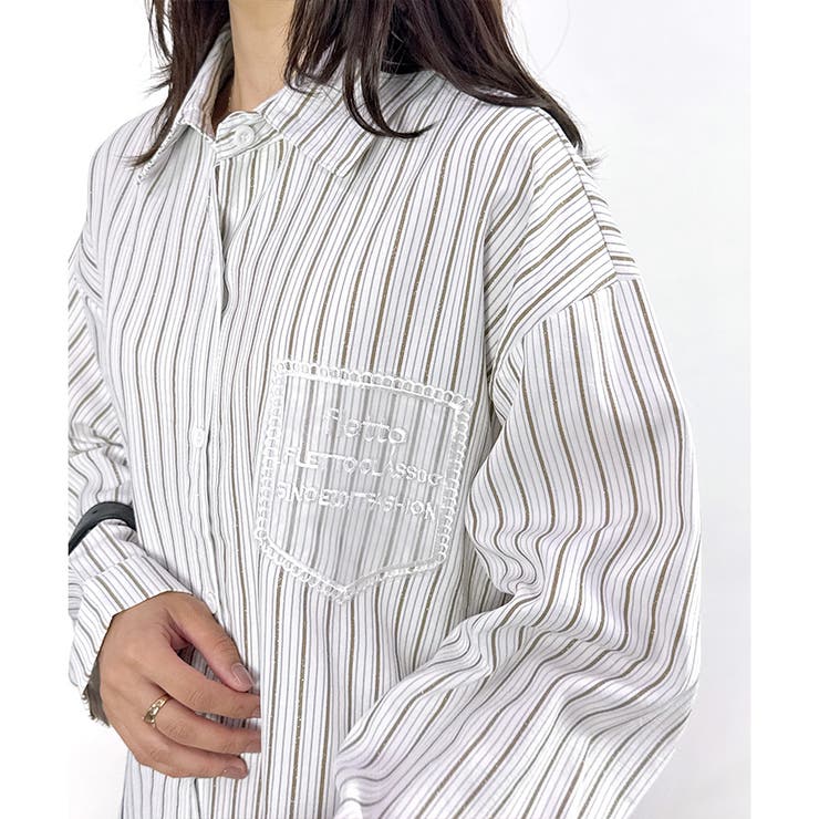 【2025AW新作】シアーポケットストライプシャツ | CLOTHY | 詳細画像22 