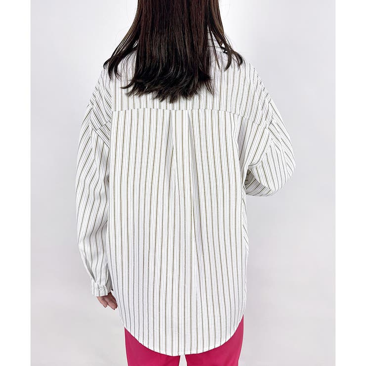 【2025AW新作】シアーポケットストライプシャツ | CLOTHY | 詳細画像5 