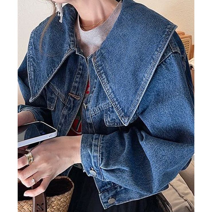 セーラーカラー　デニムジャケット セーラーカラーデニムジャケット Z00278 | .toffee