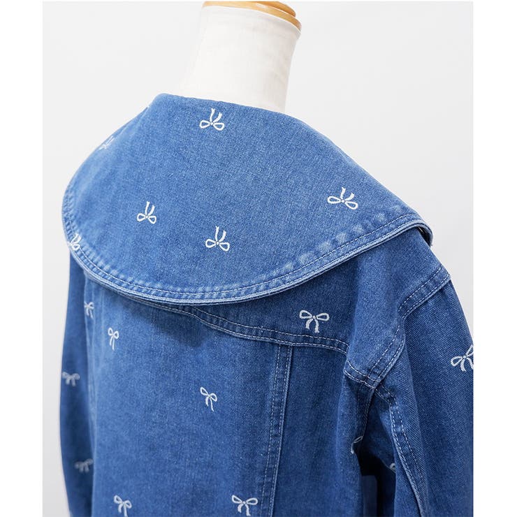 【2025AW新作】リボン柄デニムジャケット | CLOTHY | 詳細画像8 