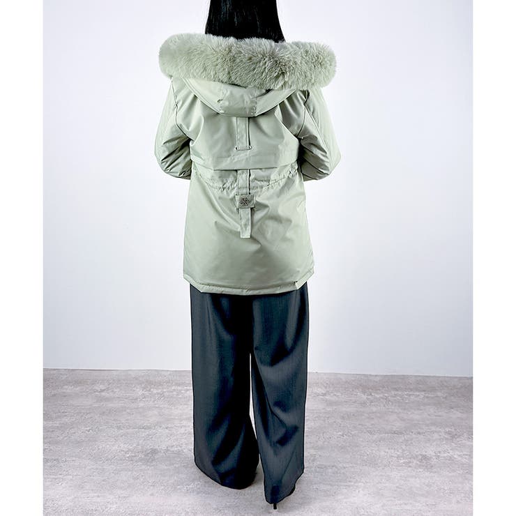 versace ウルフファー　インナー　レザーモッズコート　52 2025AW新作】裏ファー付きモッズコート[品番：LOSW0009102