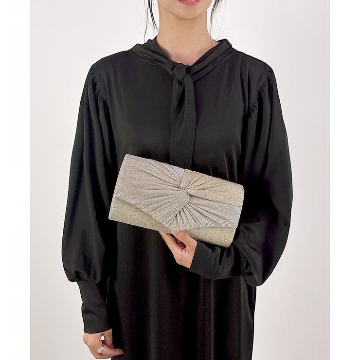 ベージュ | 【2025AW新作】ツイストデザインパーティバッグ | CLOTHY