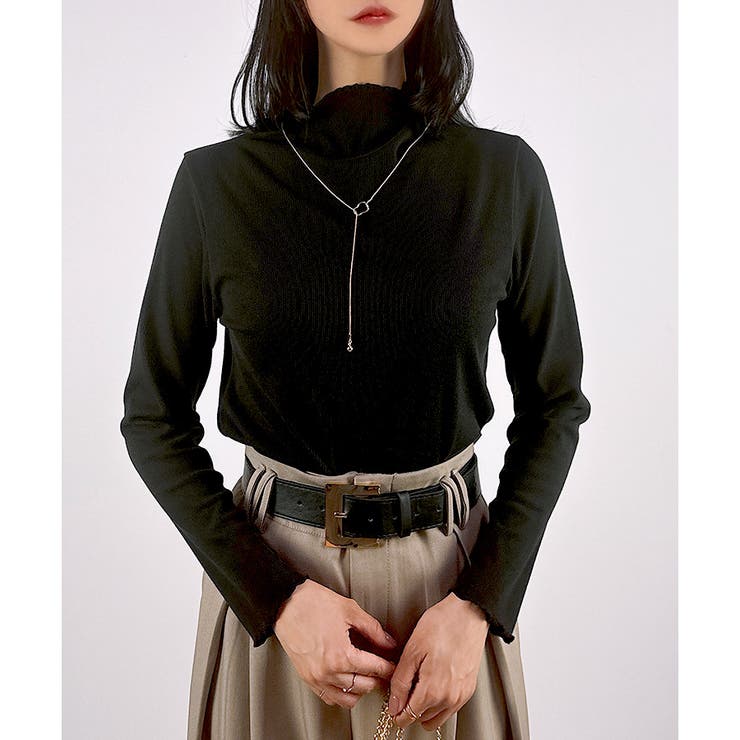 【2025AW新作】ハイネック起毛リブトップス | CLOTHY | 詳細画像2 