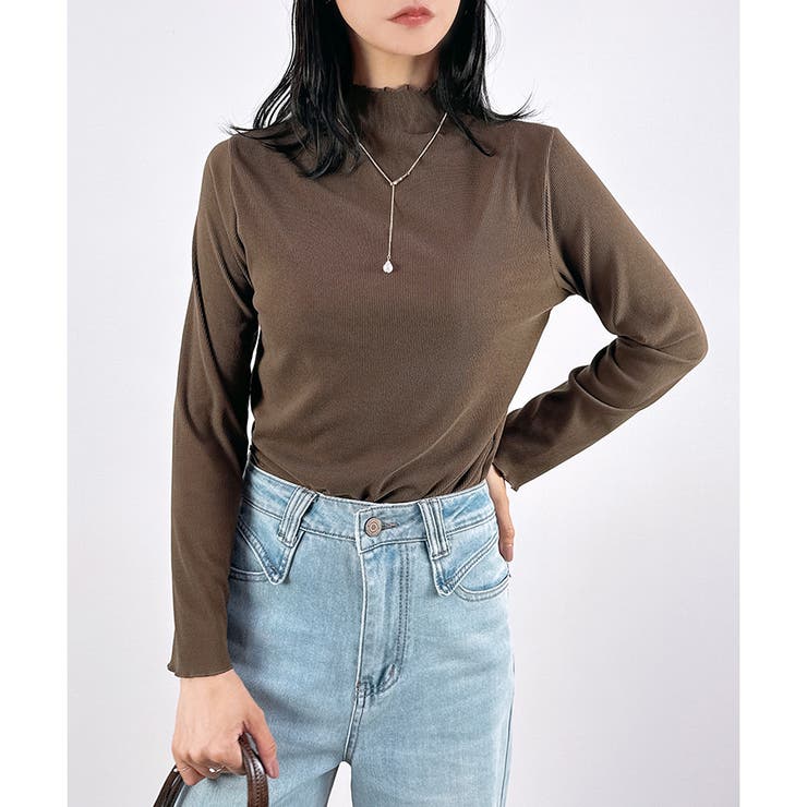 【2025AW新作】ハイネック起毛リブトップス | CLOTHY | 詳細画像9 