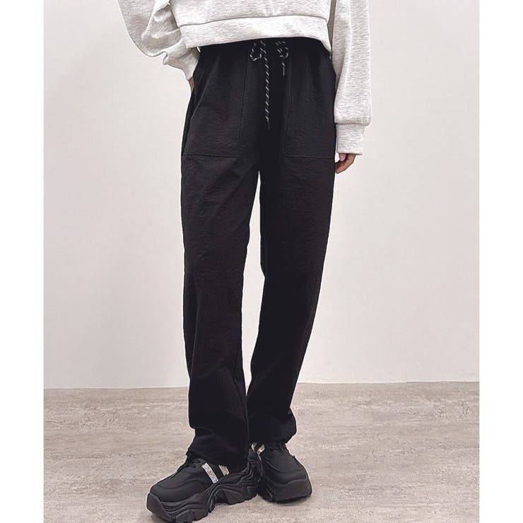 ブラック | 【2026SS新作】イージーケア涼感ロングパンツ | CLOTHY